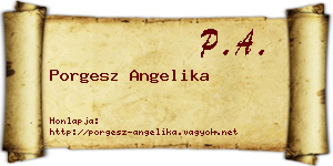Porgesz Angelika névjegykártya